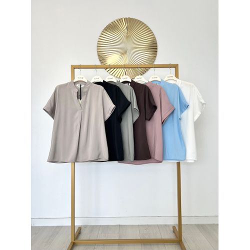 T-Shirt & Top(D) Genere T-Shirt Donna Primavera/Estate Made in Italia Quotidiano Colore Unico Standard