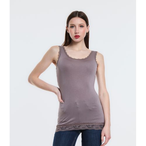 Canottiera Donna Primavera/Estate Made in Italia Quotidiano Colore Unico Standard