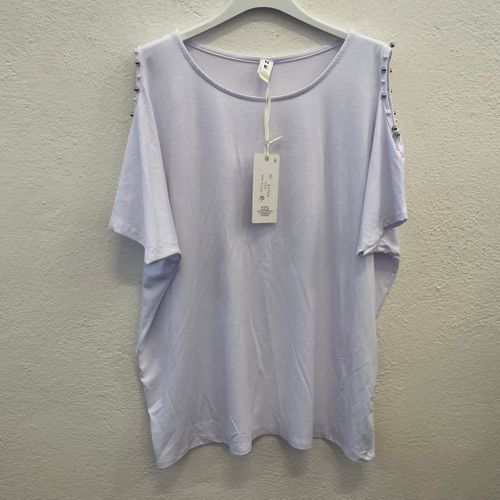 T-Shirt & Top(D) Genere T-Shirt Donna Estate Made in Italia Tempo libero Colore Unico Standard
