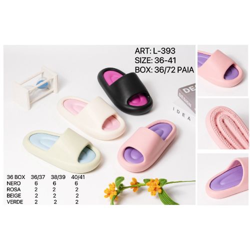 Slippers&Clogs(D) Gender Slippers Woman Allseason Made in Cina Daily Flat Round