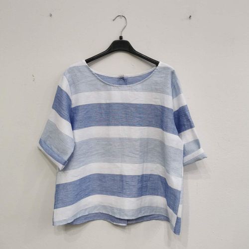 T-shirt Woman Summer Made in Italia Leisure Standard Striped