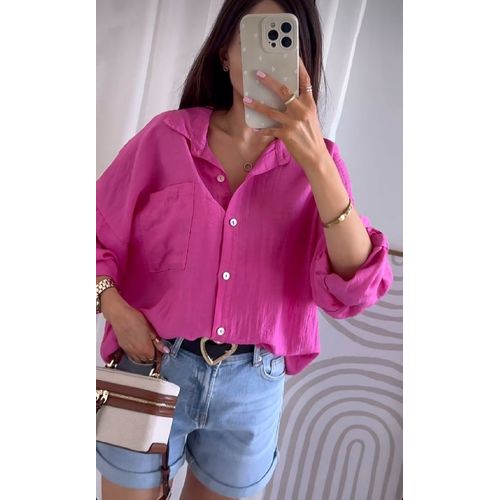 Camicia Camicia Donna Primavera/Estate Made in Italia Quotidiano Vari Colori Standard Monocromo Viscosa