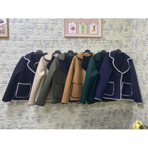 Cappotti(D) Genere Cappotti Cappotti Corti Donna Autunno/Inverno Made in Italia Quotidiano Vari Colori Standard Multicolore