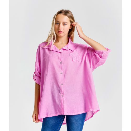 Camicia Camicia Casual Donna Quattro stagioni Made in Italia Quotidiano Colore Unico Standard Felpa