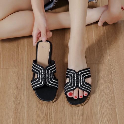 Slippers&Clogs(D) Gender Slippers Woman Spring/Summer Daily Flat Open