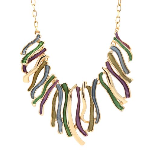 Collana Esagerata Smaltata 42+6cm Quattro stagioni Quotidiano Vari Colori