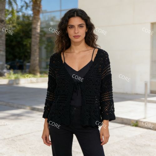 Cardigan in pizzo