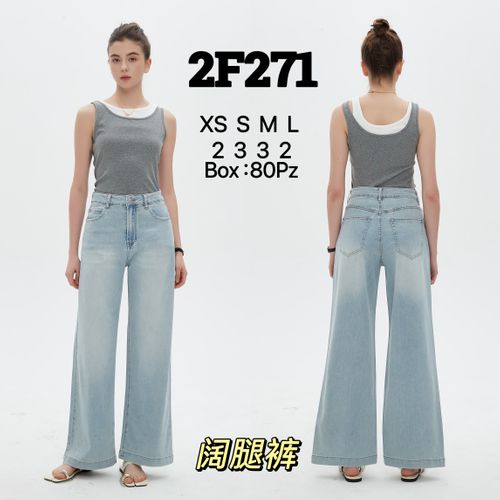 Jeans Larghi Donna Quattro stagioni Made in Cina Quotidiano Vari Colori Standard
