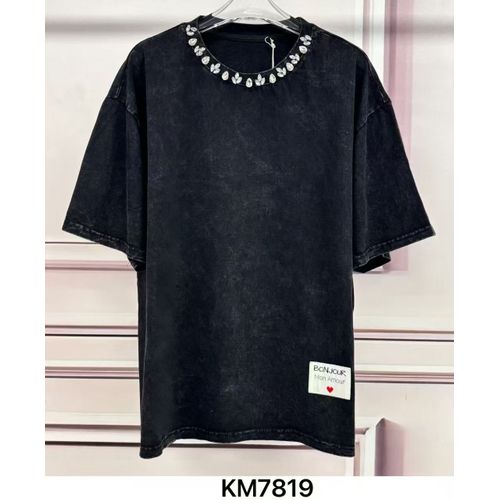 T-Shirt Donna Primavera/Estate Made in Cina Quotidiano Colore Unico Standard Monocromo