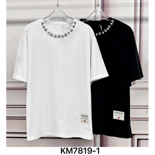 T-Shirt Donna Primavera/Estate Made in Cina Quotidiano Colore Unico Standard Monocromo