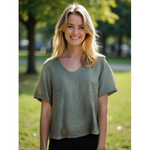 T-Shirt & Top(D) Genere T-Shirt Donna Estate Made in Italia Quotidiano Colore Unico Standard