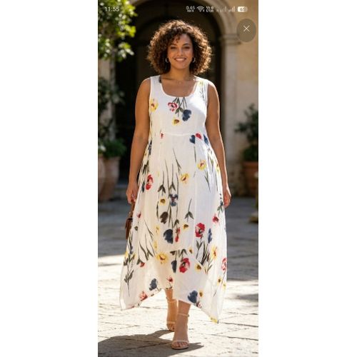 Vestiti Genere Vestiti Donna Estate Made in Italia Tempo libero Colori Casuale Curvy(taglie forti) Stampata Lino