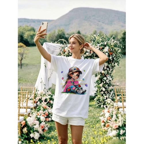 T-Shirt Donna Estate Made in Italia Quotidiano Standard Stampata