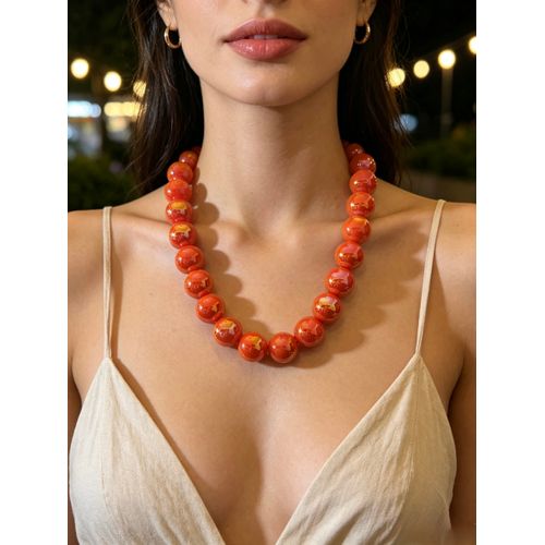 Collana girocollo perle grandi fashion Donna Primavera/Estate (coordinati con bracciale art. BR474)