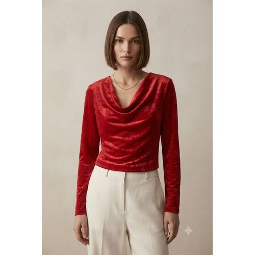 T-shirt Woman Fall/Winter Made in Italy Leisure Various Colors Standard Velvet
