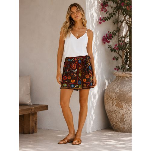 Gonne Genere Minigonna Donna Estate Made in Italia Tempo libero Vari Colori Oversize Stampata