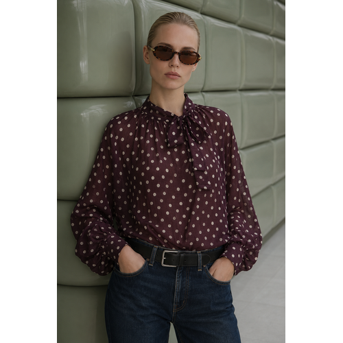 CAMICIA IN TENCEL A POIS