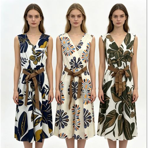 Vestiti Genere Vestiti Donna Estate Made in Italia Quotidiano Colore Unico Standard Stampata Poliestere