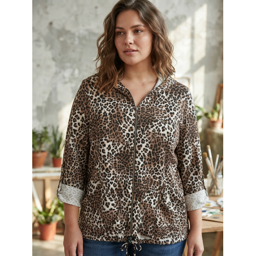 Giacca Leggere Giacca Donna Primavera/Estate Oversize Stampata