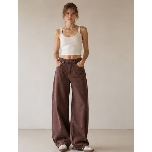 Jeans Baggy Woman Fall/Winter Made in Cina Leisure One Color Standard Monochrome