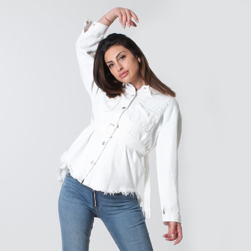 Giacca di Jeans Donna Primavera/Estate Made in Cina Tempo libero Colore Unico Standard