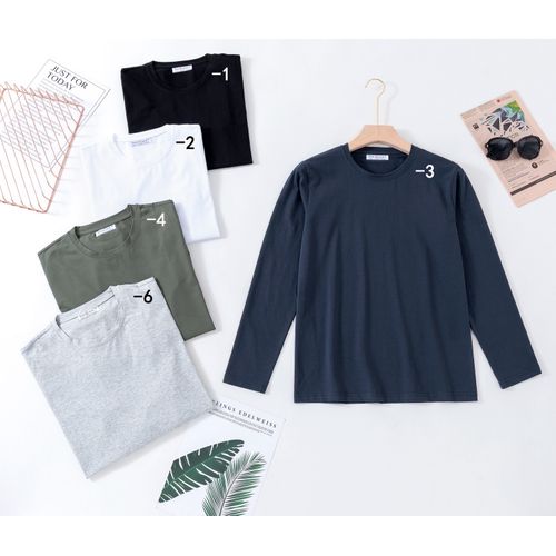 T-shirt a Maniche lunghe Uomo Uomo Quattro stagioni Made in Cina Quotidiano Vari Colori Standard Senza Chiusura