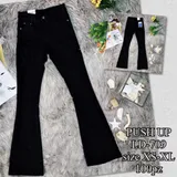 Jeans Bootcut Donna Quattro stagioni Made in Cina Quotidiano Colore Unico Standard — foto 1