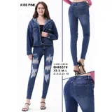Jeans Skinny Donna Autunno/Inverno Made in Cina Tempo libero Colore Unico Standard — foto 1