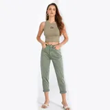 Pantaloni Donna Quattro stagioni Made in Cina Tempo libero Vari Colori Standard Cotone — foto 2