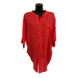 Camicia Camicia Donna Primavera/Estate Made in Italia Tempo libero Colore Unico Standard Lino — foto 4