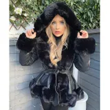 Giacca di Pelle Donna Autunno/Inverno Made in Cina Quotidiano Colore Unico Standard — foto 1