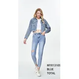 Giacche(D) Genere Giacca di Jeans Donna Quattro stagioni Made in Cina Quotidiano Colore Unico Standard — foto 1