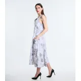 Vestiti Donna Primavera/Estate Made in Italia Quotidiano Colore Unico Standard Lino — foto 3