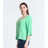 Pullover Pullover Donna Primavera/Estate Made in Italia Quotidiano Colore Unico Standard — foto 3