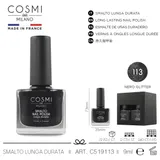COSMI SMALTO LUNGA DURATA  N.113 NERO GLITTER, MADE IN FRANCE — foto 1