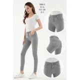 Jeans Skinny Donna Quattro stagioni Made in Cina Quotidiano Colore Unico Standard — foto 1