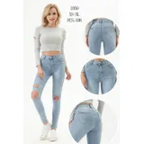 Jeans Skinny Donna Quattro stagioni Made in Cina Quotidiano Colore Unico Standard — foto 1