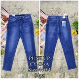 Jeans Slim Fit Donna Quattro stagioni Made in Cina Quotidiano Colore Unico Curvy(taglie forti) — foto 1