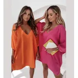 Vestiti Donna Primavera/Estate Made in Italia Quotidiano Vari Colori Curvy(taglie forti) Cotone — foto 5