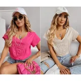 T-Shirt Donna Quattro stagioni Made in Italia Quotidiano Colore Unico Standard — foto 1