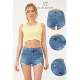 Jeans(D) Genere Jeans Corto Donna Estate Made in Cina Quotidiano Colore Unico Standard — foto 1