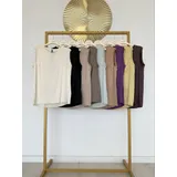 T-Shirt & Top(D) Genere Canottiera Donna Primavera/Estate Made in Italia Quotidiano Colore Unico Standard — foto 1
