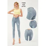 Jeans Skinny Donna Quattro stagioni Made in Cina Quotidiano Colore Unico Standard — foto 1