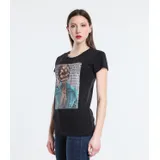 T-Shirt Donna Primavera/Estate Made in Italia Quotidiano Colore Unico Standard — foto 4