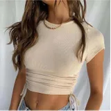 T-Shirt & Top(D) Genere T-Shirt Donna Primavera/Estate Made in Italia Quotidiano Vari Colori Standard — foto 3