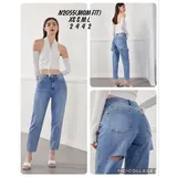 Jeans Larghi Donna Primavera Made in Cina Tempo libero Colore Unico Oversize — foto 1