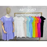 Vestiti Donna Primavera/Estate senza cintura Made in Italia Quotidiano Vari Colori Standard Cotone — foto 4