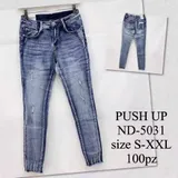 Jeans Skinny Donna Quattro stagioni Made in Cina Quotidiano Colore Unico Standard — foto 1