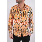 Camicie(U) Uomo Camicia Casual Uomo Primavera/Estate Made in Italia Tempo libero Colore Unico Standard Bottoni — foto 1