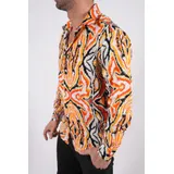 Camicie(U) Uomo Camicia Casual Uomo Primavera/Estate Made in Italia Tempo libero Colore Unico Standard Bottoni — foto 3
